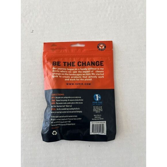 Ignik 24-Hour Compostable XL Warmers 1 Pair NEW - Picture 2 of 2